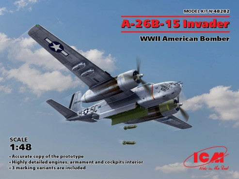 ICM 48282 1:48 WWII USAF A28B15 Invader Bomber Military Aircraft Plane Model Kit