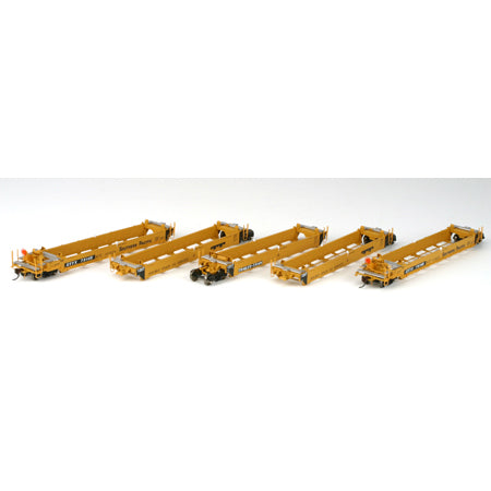 Athearn 95031 HO Scale TT/SP Early Maxi I Well Car #73145 5 Car Pack