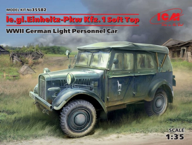 ICM 35582 1:35 le.gl. Einheits-Pkw Kfz.1 Car Military Vehicle Model Kit