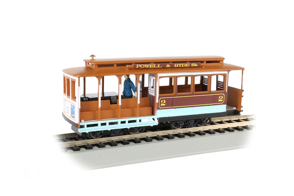 Bachmann 60537 HO Maroon and Tan Cable Car with Grip Man