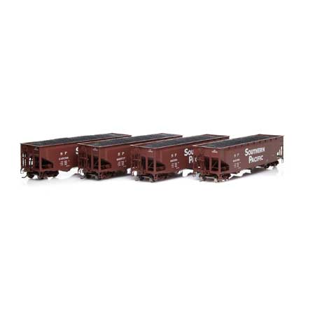 Athearn 7045 HO Southern Pacific RTR 40' 3-Bay Offset Hopper #2 (Pack of 4)