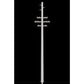 JTT Scenery Products 97373 O/1:48 Scale 1/4" White Utility Poles (Pack of 4)