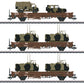 Marklin 46934 HO Danish State Railways "Military Transport" Low Side 3-Car Set