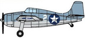 Trumpeter 06402 1:350 F4F-4 Wildcat Fighter Military Plane Kit (Set of 4)