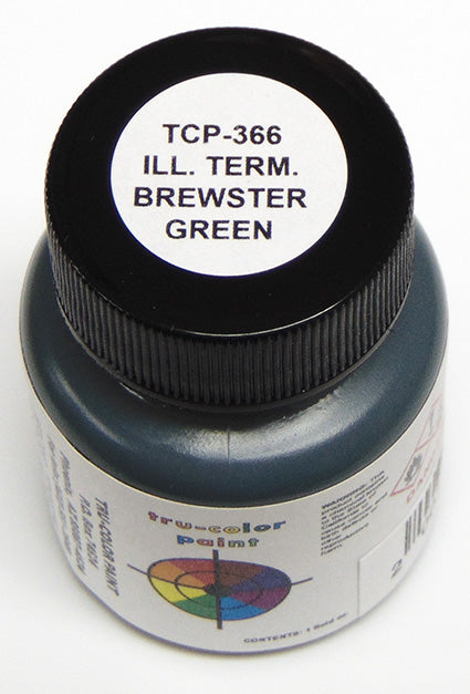 Tru-Color 366 Railroad Color Acrylic IT Brewster Green  1oz. Bottle (Pack of 3)