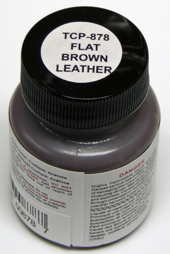 Tru-Color 878 Brushable Paint Flat Brown Leather - 1 oz. Bottle