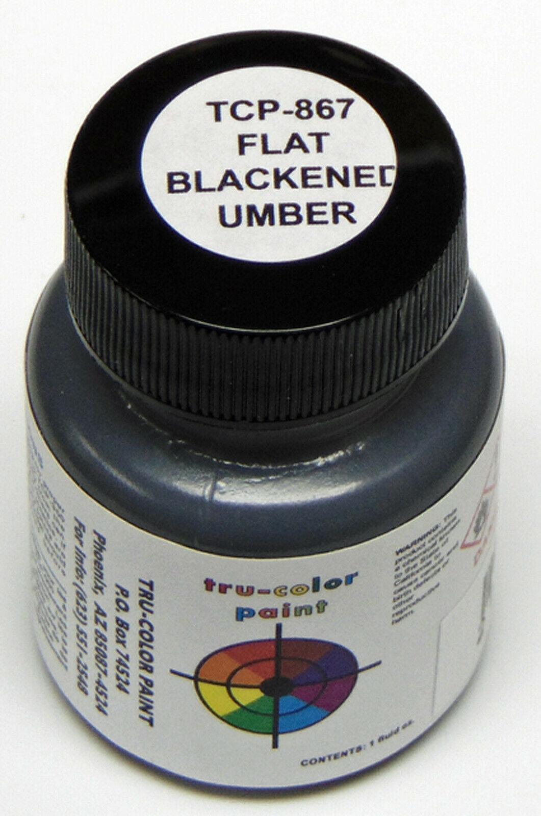 Tru-Color 867 Brushable Paint Flat Blackened Umber - 1 oz. Bottle
