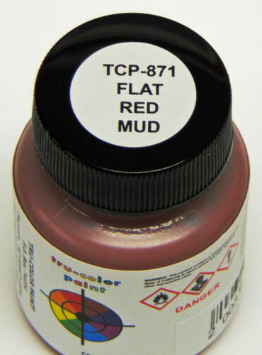 Tru-Color 871 Brushable Paint Flat Red Mud - 1 oz. Bottle