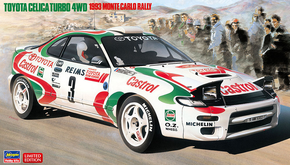 Hasegawa 20401 1:24 Toyota Celica Turbo 4WD 1993 Monte Carlo Rally Car Model Kit