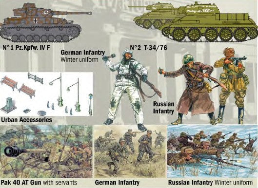 Italeri 6193 1:72 WWII Stalingrad Siege Uranus Operation Battle Diorama Set