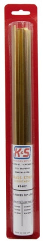 K&S 3407 .016 x .064 x 12 Brass Strip Assortment (Pack of 12)