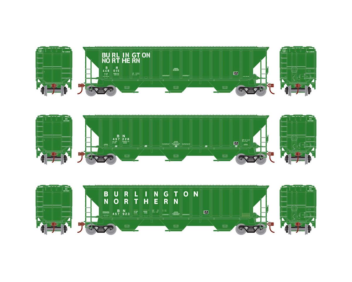 Athearn 18766 HO Burlington Northern RTR PS 4740 Covered Hopper (Pack of 3) NIB