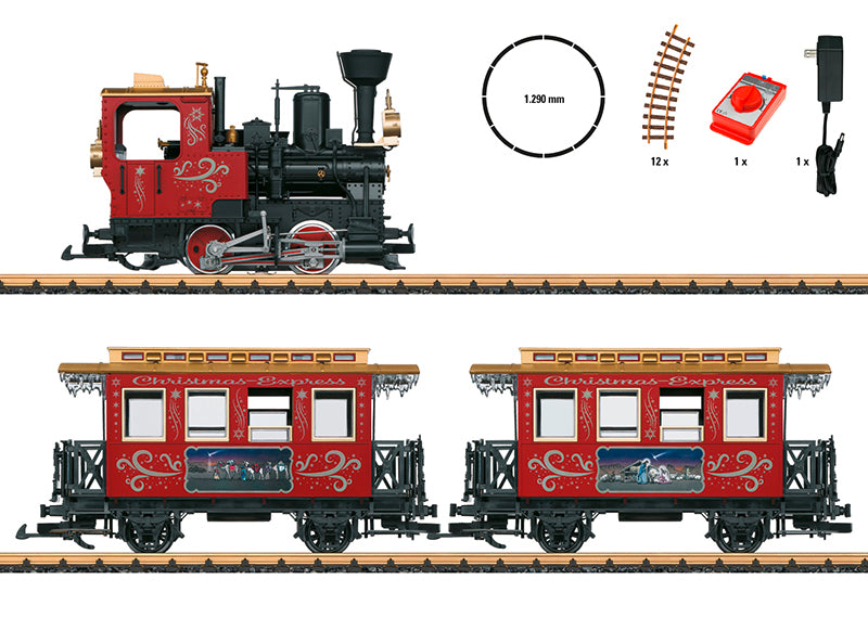 LGB 72308 Christmas Train G Scale Steam Freight Starter Set