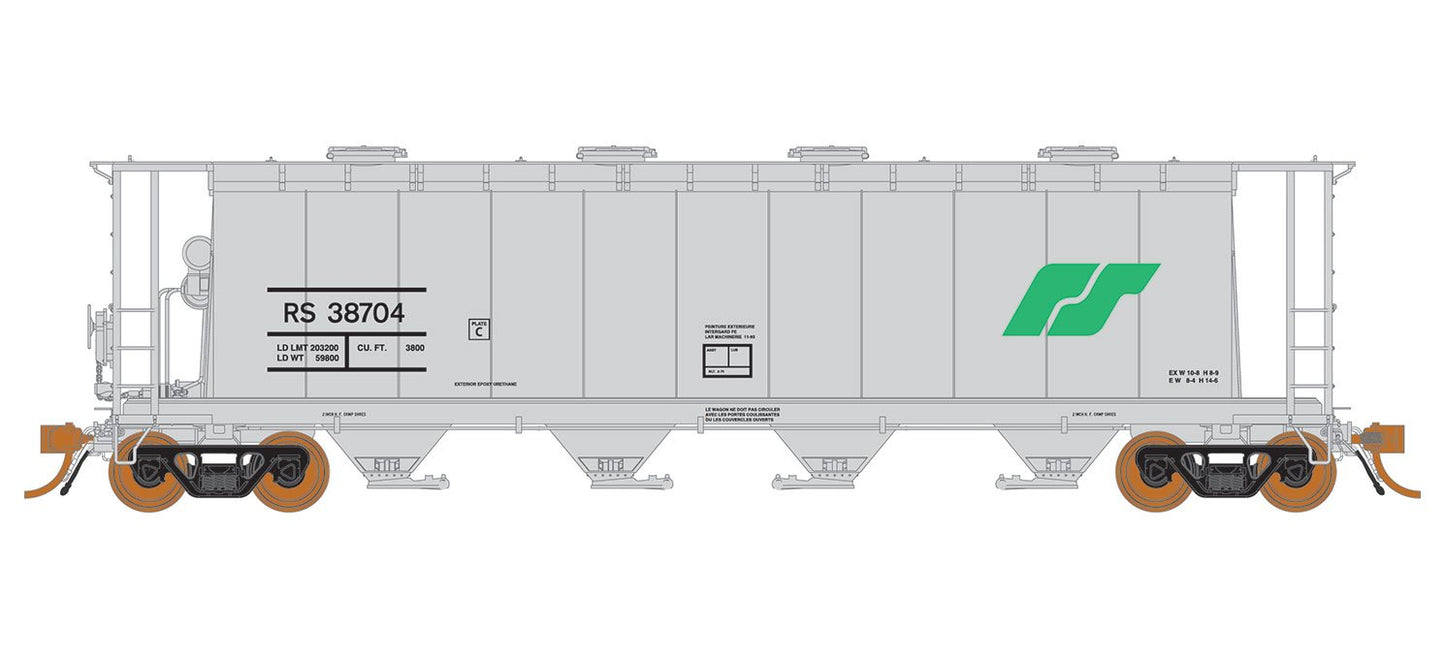 Rapido Trains 127022 HO Roberval & Saguenay 3800 Covered Hoppers (Pack of 6)