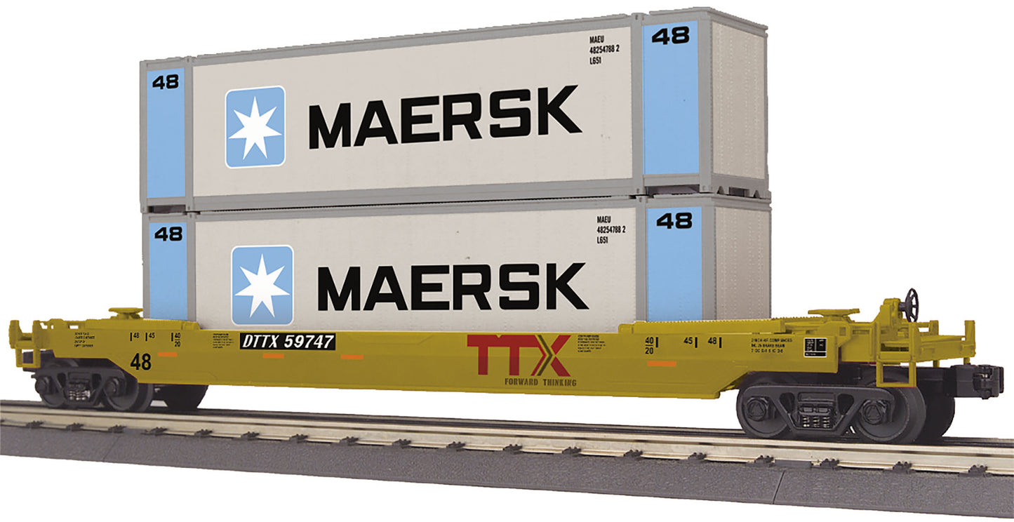 MTH 30-76795 O Gauge TTX Husky Stack Car #59747