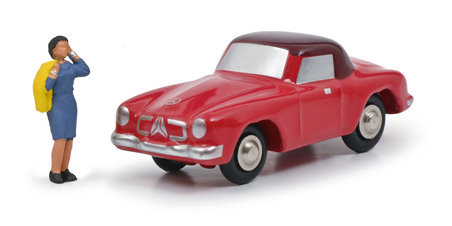 Schuco 450125200 1:87 Mercedes-Benz 190 SL Rosemarie N. Model Car with Figure