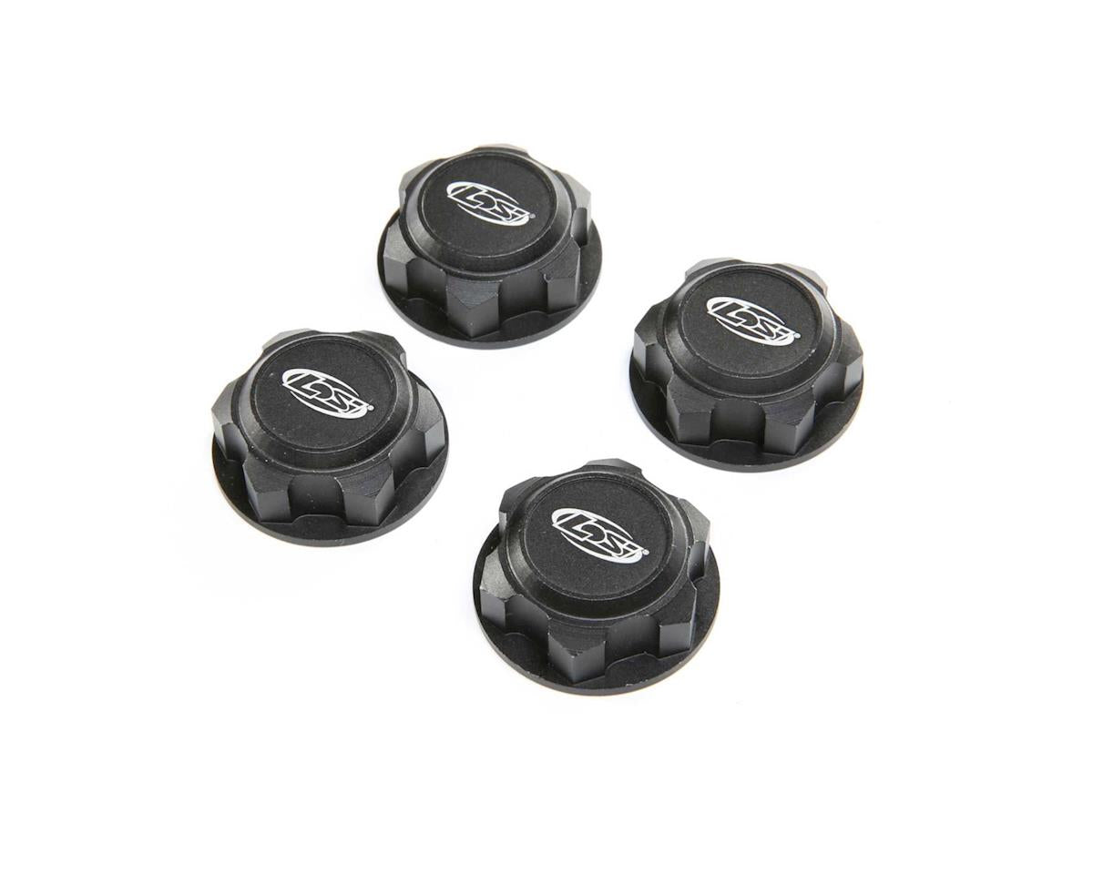 Losi 352009 Black Captured Wheel Nut for DBXL-E 2.0 (Pack of 4)