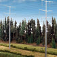 Walthers 933-3343 HO Modern High Voltage Transmission Towers Kit