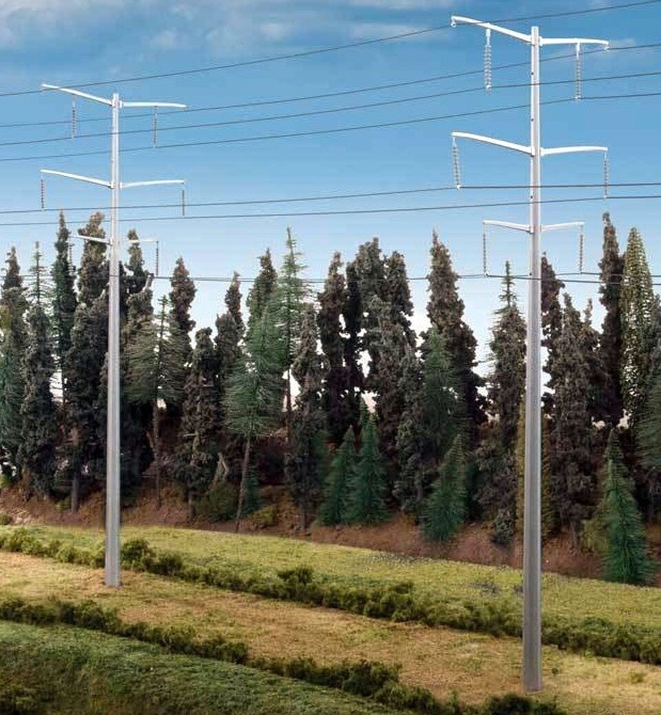 Walthers 933-3343 HO Modern High Voltage Transmission Towers Kit