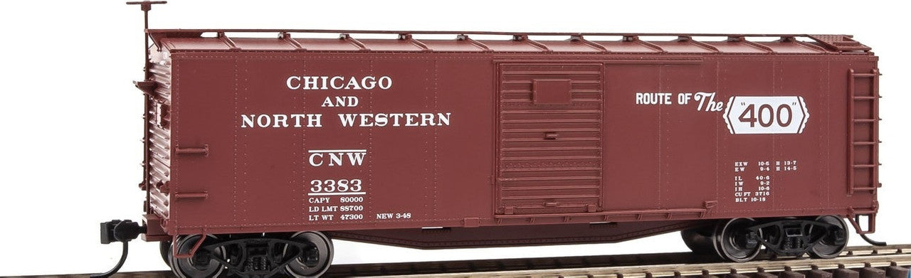 Walthers 910-40803 HO Chicago & North Western 40' Rebuilt Steel Boxcar #3383