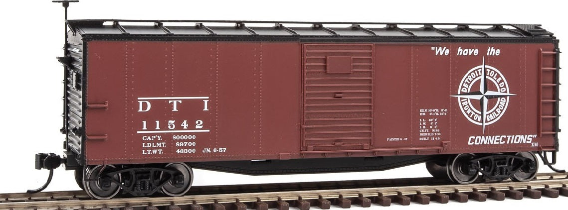 Walthers 910-40805 HO Detroit, Toledo & Ironton 40' Rebuilt Steel Boxcar #11542