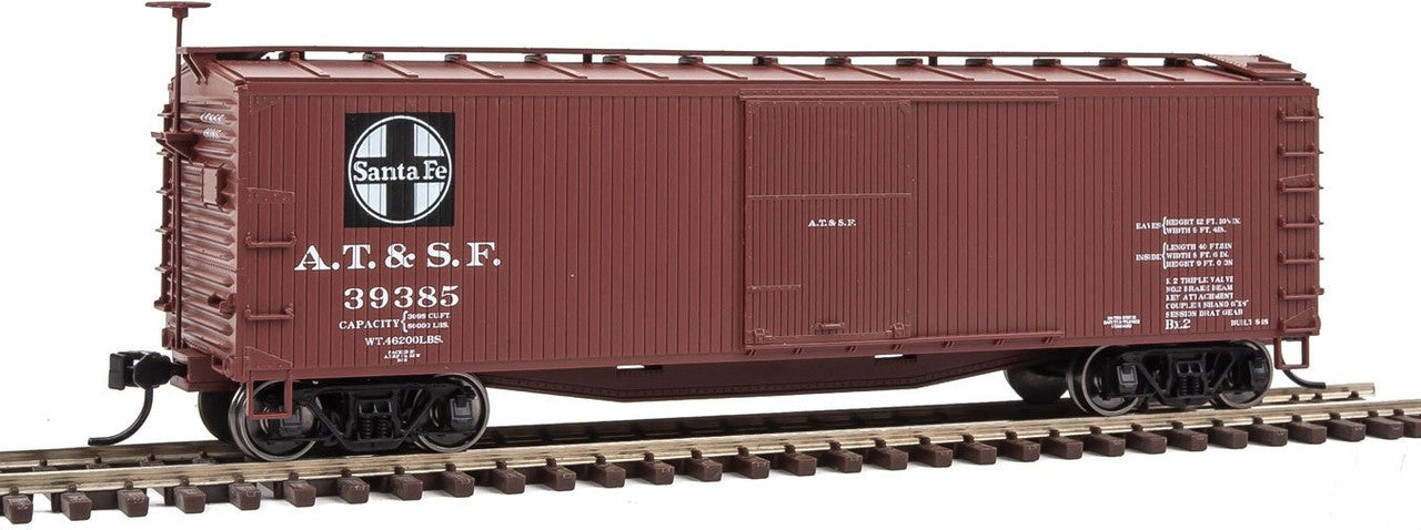 Walthers 910-40153 HO Santa Fe 40' USRA Ready To Run Wood Boxcar #39385