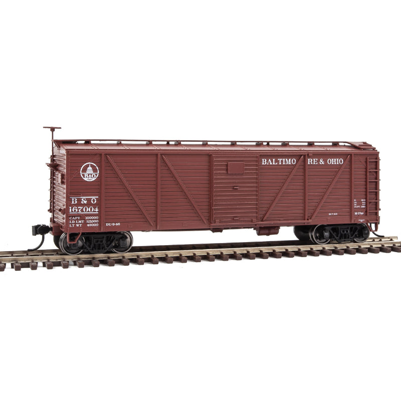 Walthers 910-40553 HO Scale Baltimore & Ohio 40' Single-Sheathed Boxcar #167004