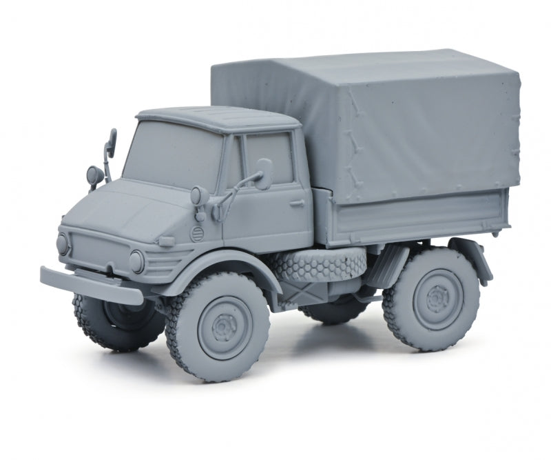Schuco 450314900 1:43 Mercedes-Benz Unimog 406 Truck with Plane