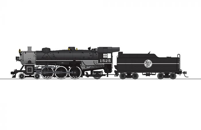 Broadway Limited 5915 HO ACL Pacific 4-6-2 Steam Loco & Tender #1525 with DCC