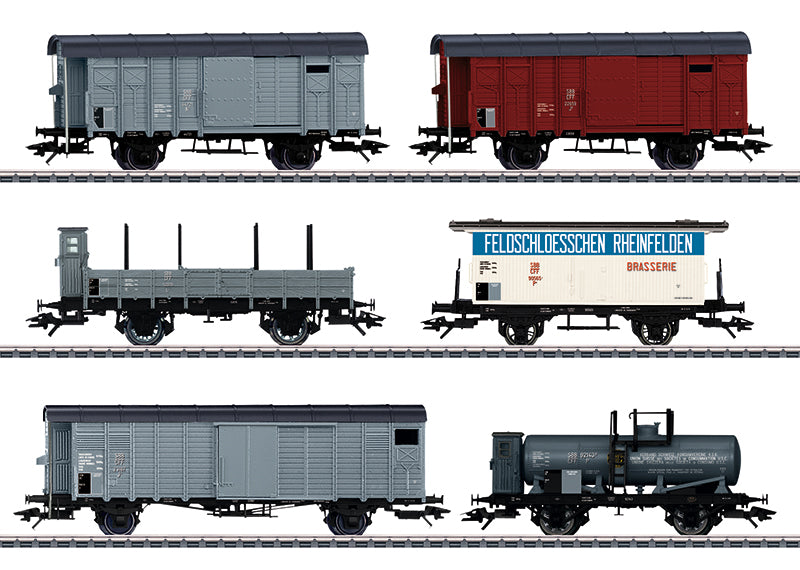 Marklin 46520 HO Swiss Federal Railways Freight Car Set (Pack of 6)