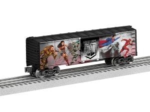 Lionel 6-84801 O USA Justice League 2017 Film Boxcar NIB