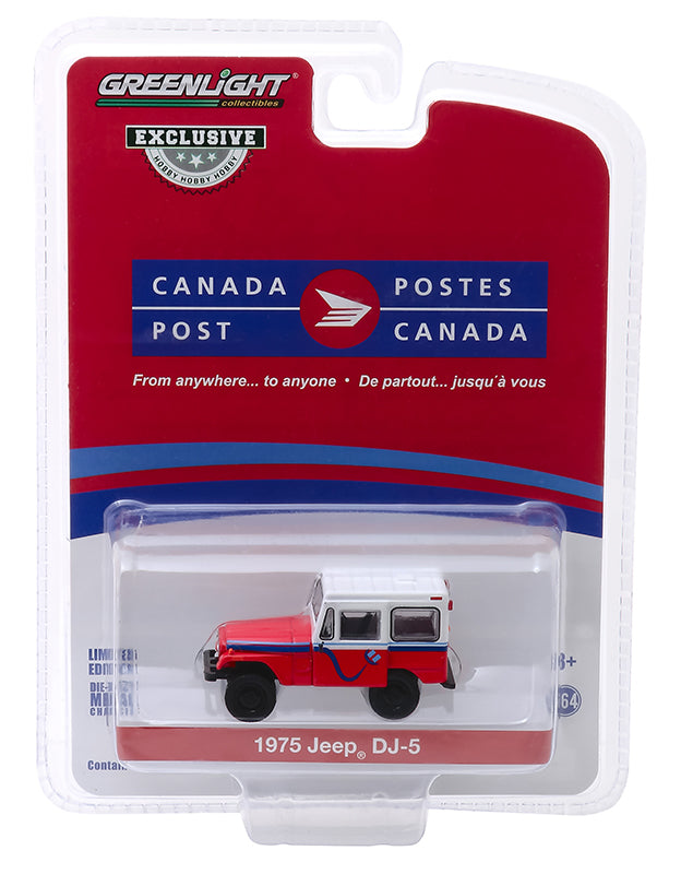 Greenlight Collectibles 30083-CASE 1:64 Canada Post 1975 Jeep DJ-5 (Pack of 12)