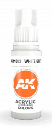 AK Interactive 11003 White Grey Standard Acrylic Paint - 17 ml Bottle