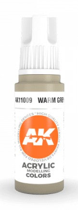 AK Interactive 11009 Warm Grey Standard Acrylic Paint - 17 ml Bottle