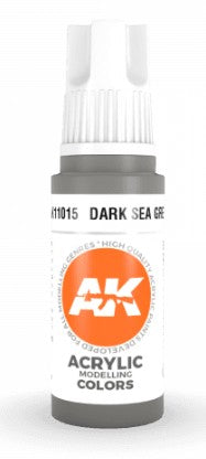 AK Interactive 11015 Dark Sea Grey Standard Acrylic Paint - 17 ml Bottle