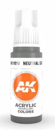 AK Interactive 11018 Neutral Grey Standard Acrylic Paint - 17 ml Bottle