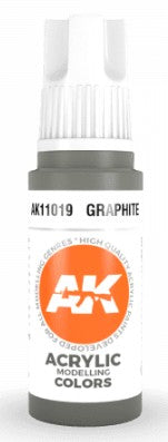 AK Interactive 11019 Graphite Standard Acrylic Paint - 17 ml Bottle