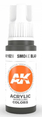 AK Interactive 11028 Smoke Black Standard Acrylic Paint - 17 ml Bottle