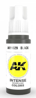 AK Interactive 11029 Black Intense Acrylic Paint 17ml Bottle