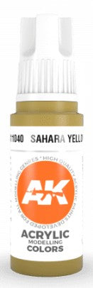 AK Interactive 11040 Sahara Yellow Standard Acrylic Paint - 17 ml Bottle