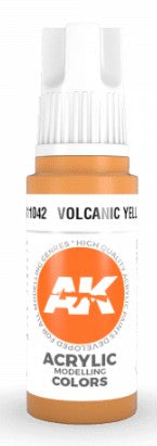 AK Interactive 11042 Volcanic Yellow Standard Acrylic Paint - 17 ml Bottle