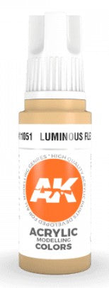 AK Interactive 11051 Luminous Flesh Standard Acrylic Paint - 17 ml Bottle