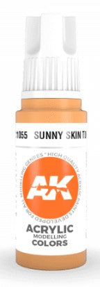 AK Interactive 11055 Sunny Skin Tone Standard Acrylic Paint - 17 ml Bottle