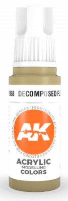 AK Interactive 11058 Decomposed Flesh Standard Acrylic Paint - 17 ml Bottle