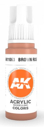 AK Interactive 11063 Brown Rose Standard Acrylic Paint - 17 ml Bottle