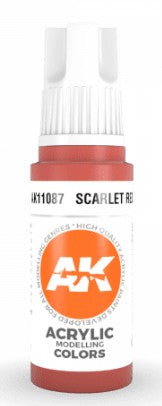 AK Interactive 11087 Scarlet Red Standard Acrylic Paint - 17 ml Bottle