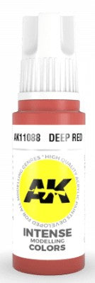AK Interactive 11088 Deep Red Intense Acrylic Paint 17ml Bottle