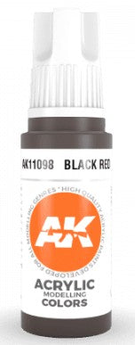 AK Interactive 11098 Black Red Standard Acrylic Paint - 17 ml Bottle