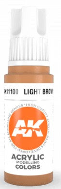 AK Interactive 11100 Light Brown Standard Acrylic Paint - 17 ml Bottle