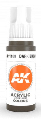 AK Interactive 11109 Dark Brown Standard Acrylic Paint - 17 ml Bottle